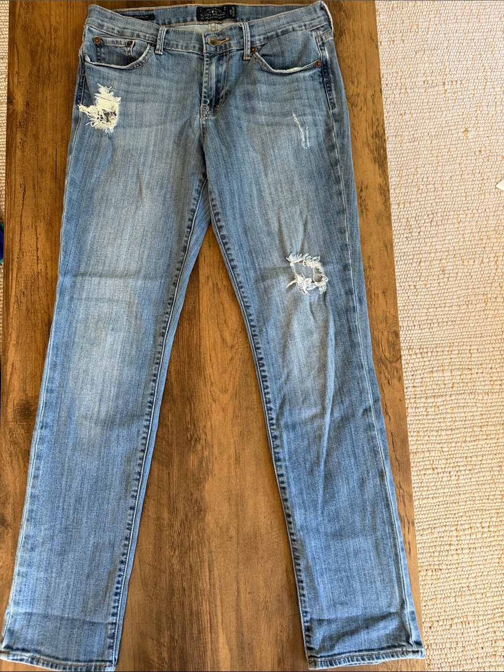 Lucky Brand Light Blue Distressed Skinny Jeans